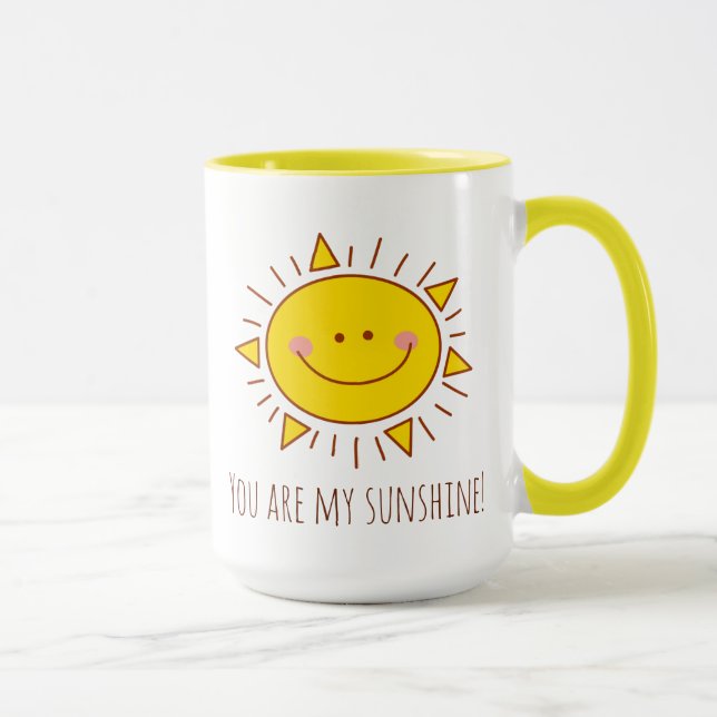 Du bist mein Sonnenschein Niedlicher Sonnentag Tasse (Rechts)