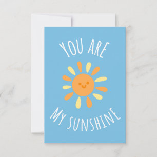 "Du bist mein Sonnenschein" Niedliches Sonnendesig Dankeskarte