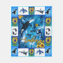 Du bist mein Sonnenschein Orca Quilt Blanket