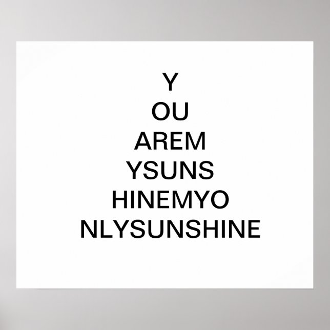 Du bist mein Sonnenschein Poster (Vorne)