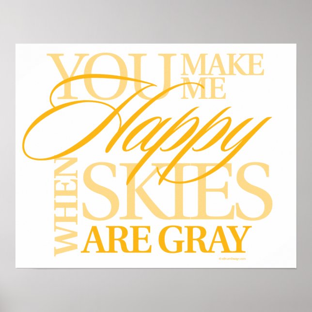 Du bist mein Sonnenschein Poster (Vorne)