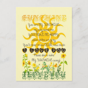 Du bist mein Sonnenschein... Postkarte