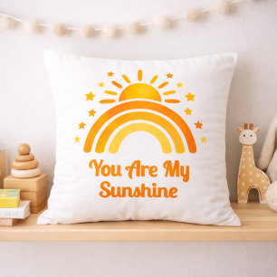 Du bist mein Sonnenschein Regenbogen-Baby-Party Kissen