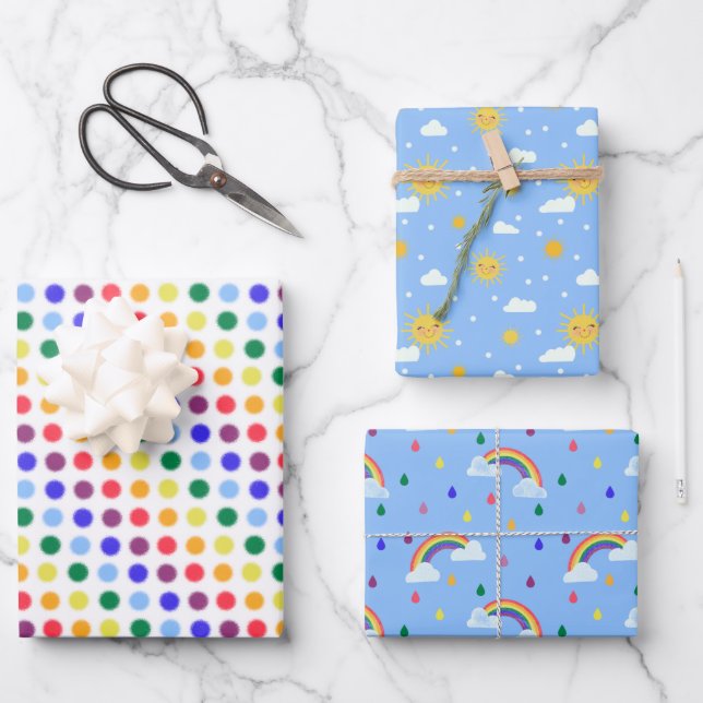 Du bist mein Sonnenschein-Regenbogen Geschenkpapier Set (Vorderseite)