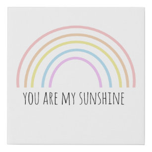 Du bist mein Sonnenschein Regenbogen Künstlicher Leinwanddruck