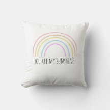 Du bist mein Sonnenschein-Regenbogen-Wurfkissen