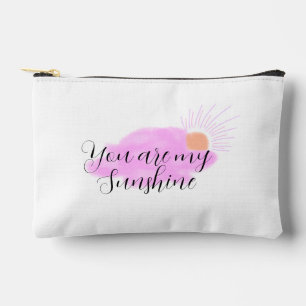 du bist mein Sonnenschein rosa lila Sonnenstrahlen Zubehörtasche