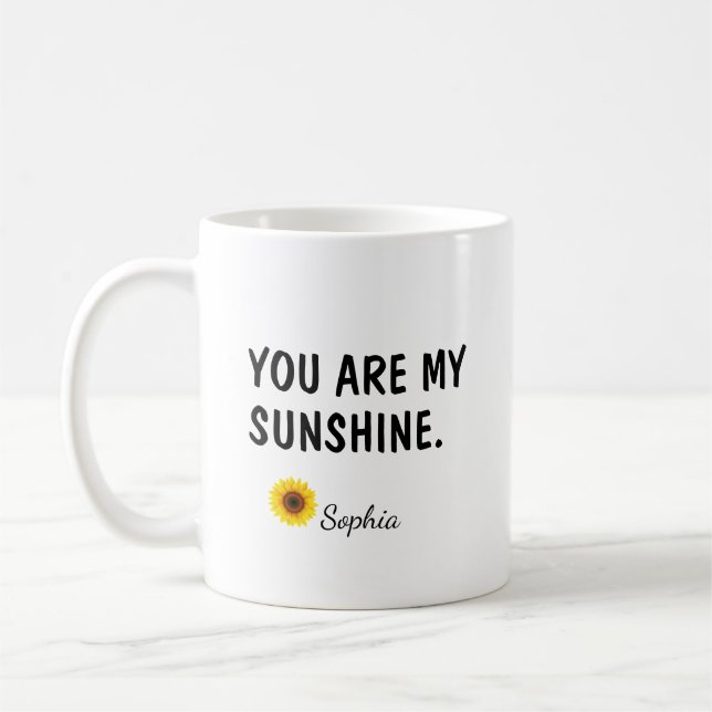 Du bist mein Sonnenschein Tochtergeschenk Kaffeetasse (Links)