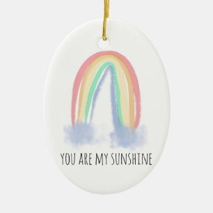 Du bist mein Sonnenschein Wasserfarbe gestrichen R Keramik Ornament