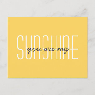 Du bist mein Sonnenschein-Zitat-Typografie Sonnige Postkarte