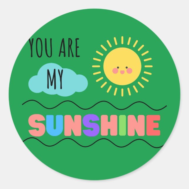 Du bist mein Sonnenschutzmittel Runder Aufkleber (Vorderseite)
