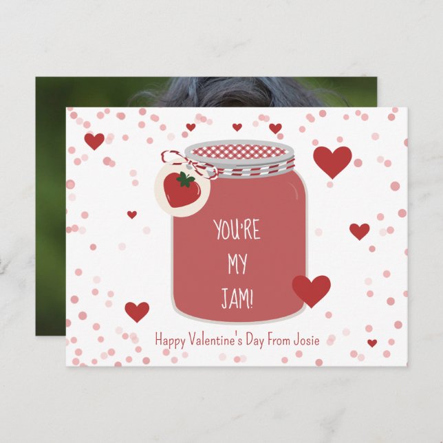 Du bist mein Strawberry-Valentinstag-Foto Postkarte (Vorne/Hinten)