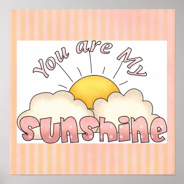 Du bist mein Sunshine Baby Art Print Poster (Vorne)