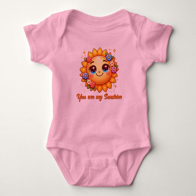 Du bist mein Sunshine Baby Bodysuit Baby Strampler (Vorderseite)