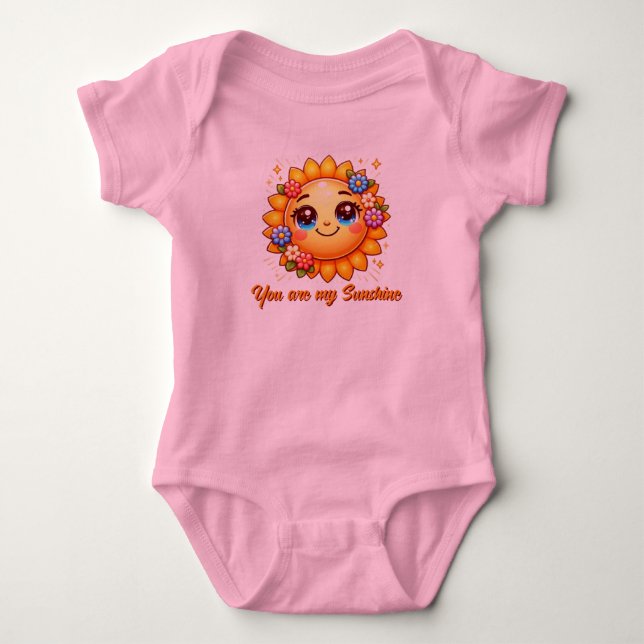 Du bist mein Sunshine Baby Bodysuit Strampler (Vorderseite)