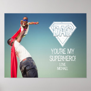 Du bist mein Superheld-Vater-Foto-Poster Poster