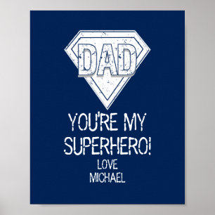 Du bist mein Superheld-Vater-Vatertag-Poster Poster