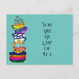 Du bist mein Tee-Postkarte-Cup Postkarte