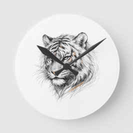 Du bist mein Tiger-Wildtier  Runde Wanduhr