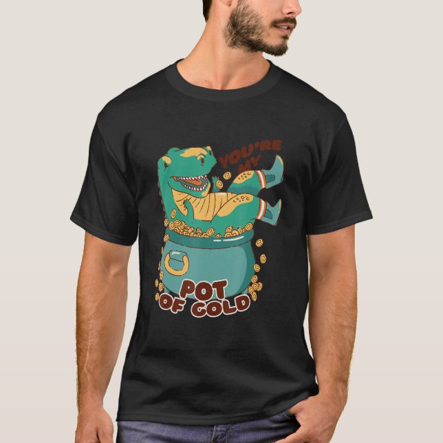 Du bist mein Topf Bargeldrex in Leprechauns Pot Ir T-Shirt (Vorderseite)