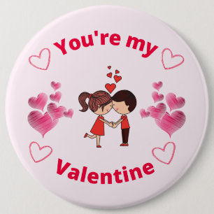 Du bist mein Valentin Button