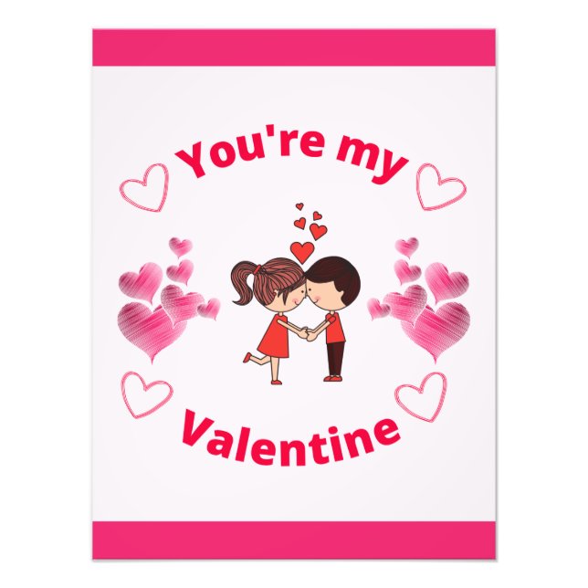Du bist mein Valentin Fotodruck (Vorne)