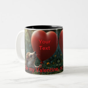 Du bist mein Valentine Zweifarbige Tasse