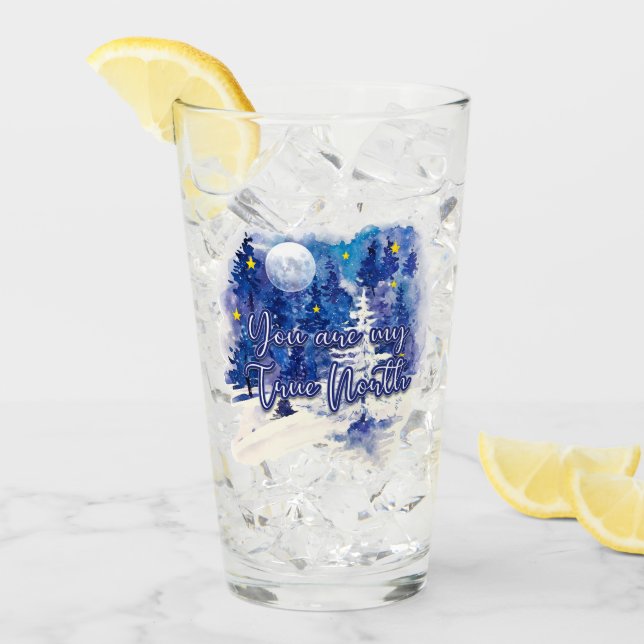 Du bist mein wahrer Norden Glas (Vorderseite Ice)