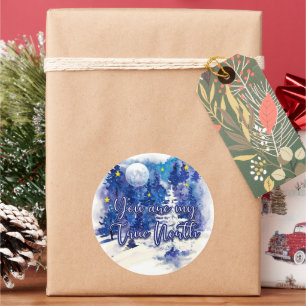 Du bist mein wahrer Norden Runder Aufkleber