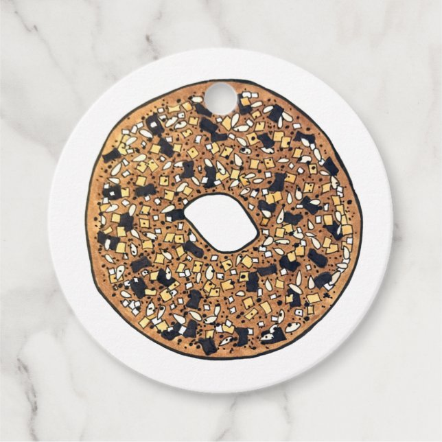 Du bist meine "Alles-Bagel-Frühstück-Liebe" Geschenkanhänger (Vorderseite)