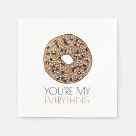 Du bist meine "Alles-Bagel-Frühstück-Liebe" Serviette