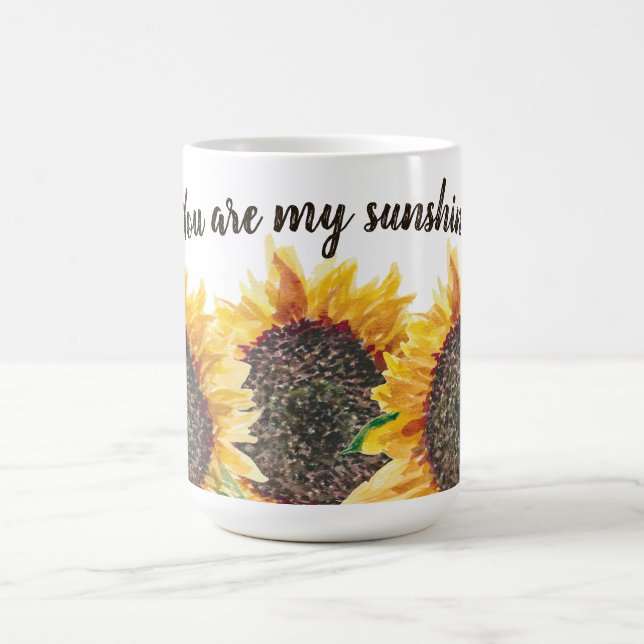 Du bist meine gelb-braune Sonnenblumen Kaffeetasse (Mittel)