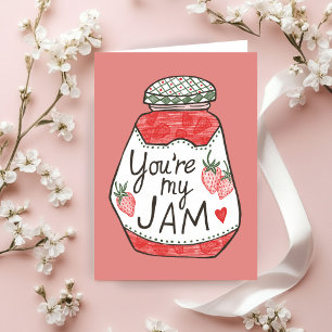 DU BIST MEINE JAM Erdbeeren-Illustration Benutzerd Karte