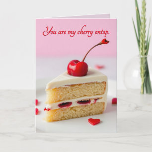Du bist meine Kirsche auf dem Valentinstag-Grußkar Feiertagskarte