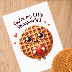 Du bist meine kleine Stroopwafel-Karte Postkarte