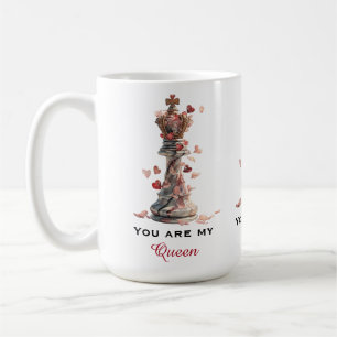 Du bist meine Königin Schach Valentinstag Kaffeetasse