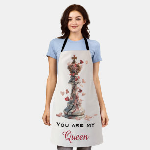 Du bist meine Königin Schach Valentinstag Schürze