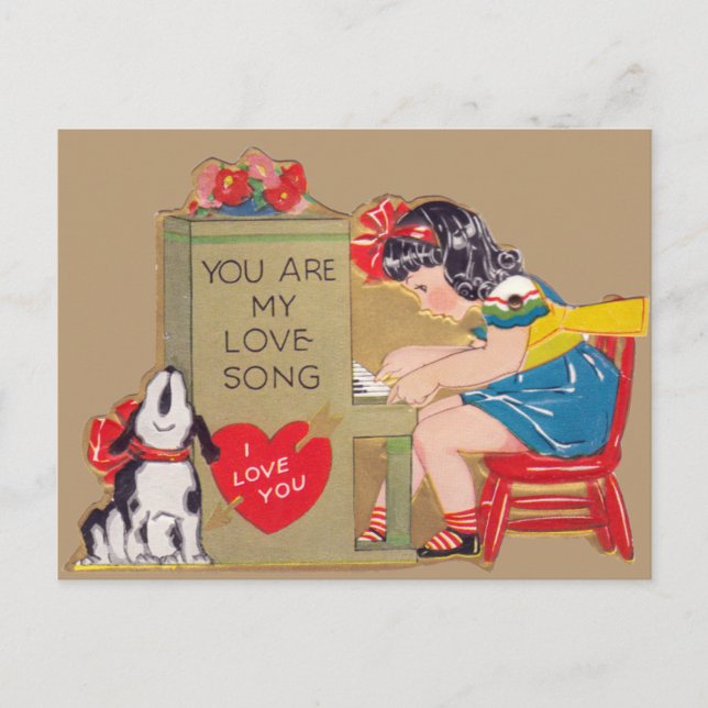 Du bist meine Liebe Song Postkarte (Vorderseite)