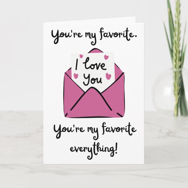 Du bist meine Lieblingsliebe alles geklappt Karte (Vorderseite)