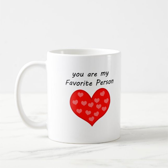 Du bist meine Lieblingsperson Big Heart Tasse (Links)