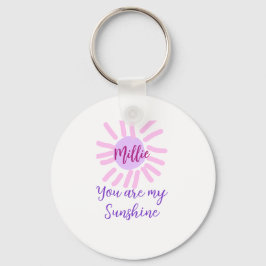 Du bist meine lila Rosa Pastellsonne. Schlüsselanhänger