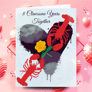 Du bist meine Lobster - Funny 8 Year Anniversary C Karte