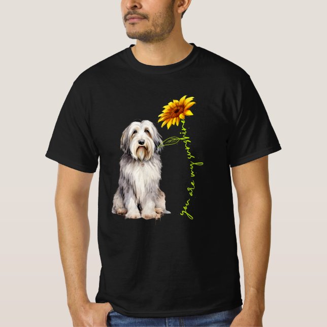 Du bist meine Niedliche, bärtige Collie T-Shirt (Vorderseite)