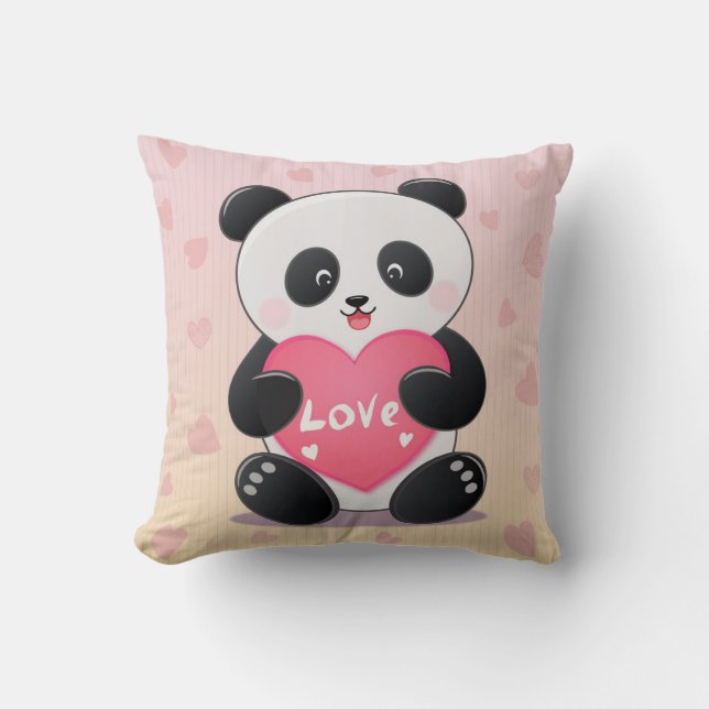 Du bist meine panda-mische Liebe Kissen (Vorderseite)