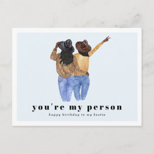Du bist meine Person   Best Friend Birthday Postkarte