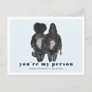Du bist meine Person   Best Friend Birthday Postkarte