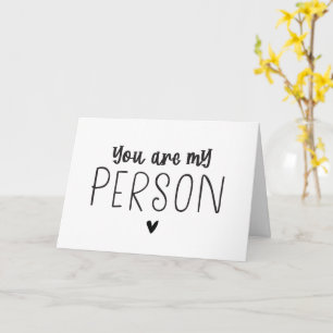 Du bist meine Person gefaltete Karte