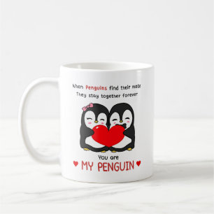 Du bist meine Pinguin Coffee Tasse Valentinstag