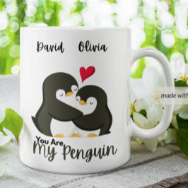 Du bist meine Pinguin - Individuelle Name Paare Kaffeetasse