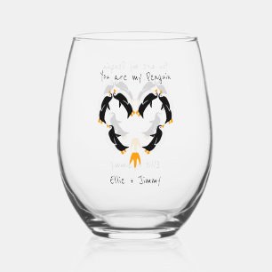Du bist meine Pinguin-Liebe Weinglas Ohne Stiel